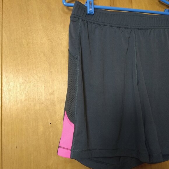 Reebok Women's Small Elastic Waist Drawstring Shorts Gray/Pink Athletic - Picture 4 of 6